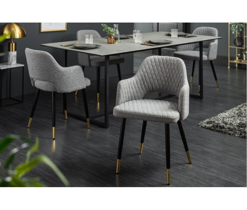Chaise élégante PARIS gris clair avec...
