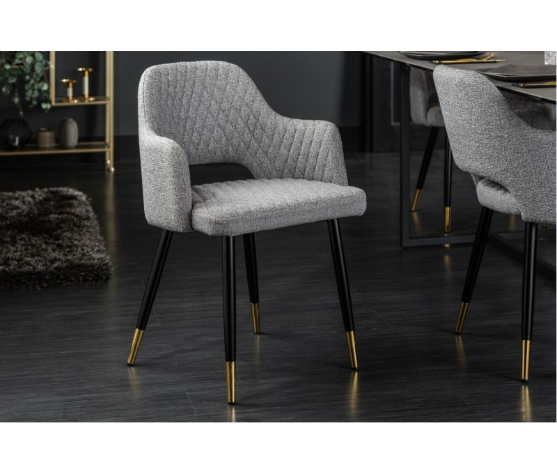 Chaise élégante PARIS gris clair avec...