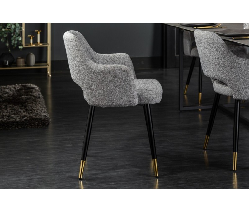 Chaise élégante PARIS gris clair avec...