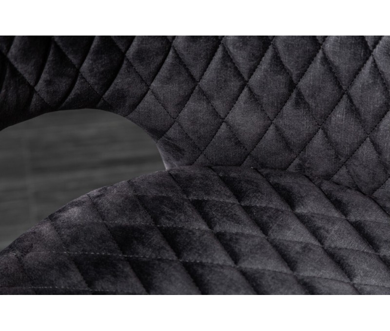 Chaise élégante PARIS gris velours...
