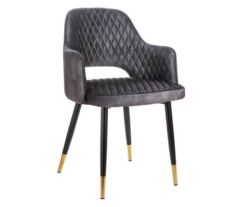 Chaise élégante PARIS gris velours...