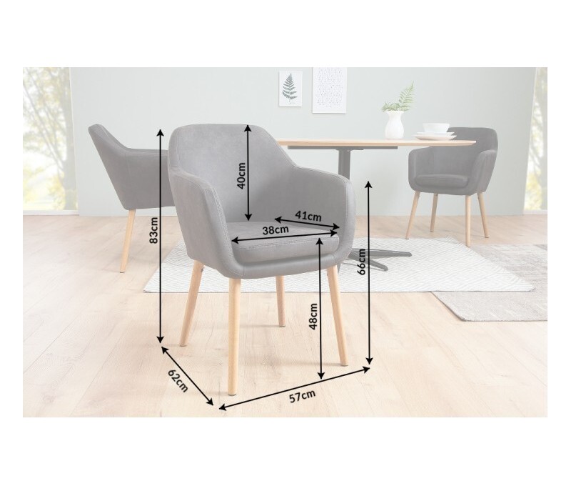 Chaise design à accoudoirs SUPREME...