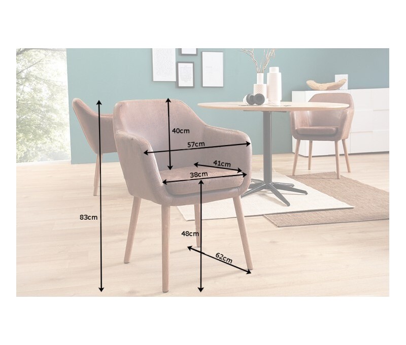 Chaise design à accoudoirs SUPREME...