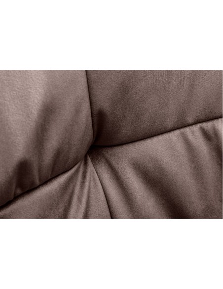 Chaise design exclusive LOFT taupe marron velours avec accoudoirs