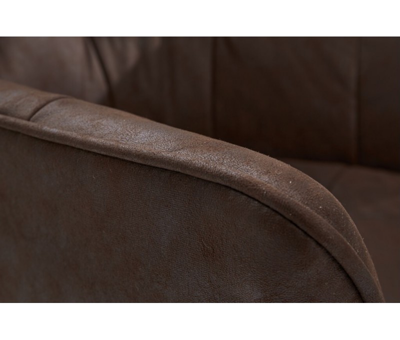 Chaise design LOFT marron antique...