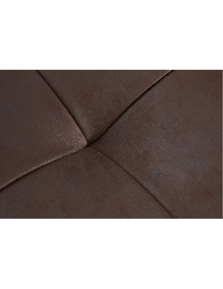 Chaise design LOFT marron antique pieds en hêtre avec accoudoirs