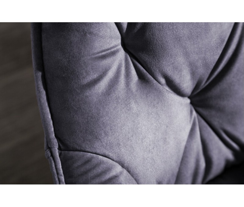 Chaise design MILANO gris velours...