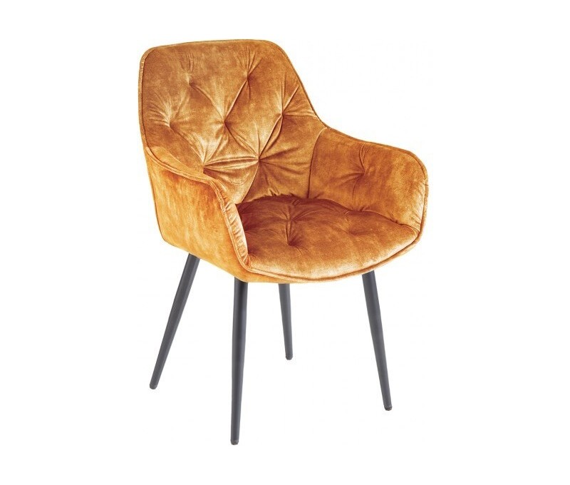 Chaise design MILANO jaune moutarde...