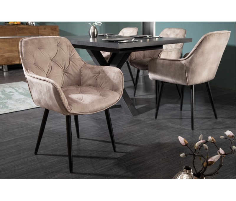 Chaise design MILANO velours...