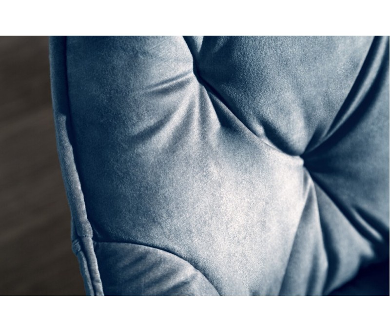 Chaise design MILANO velours p?trole...