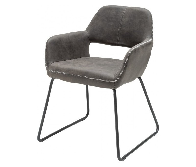 Chaise design MUSTANG gris antique...