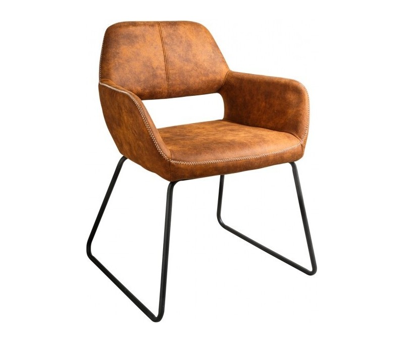 Chaise design MUSTANG marron antique...