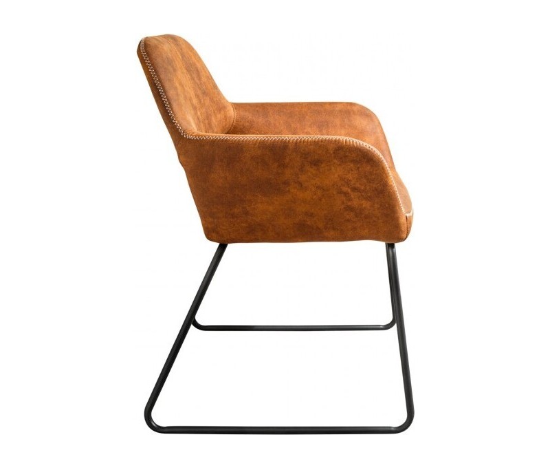 Chaise design MUSTANG marron antique...