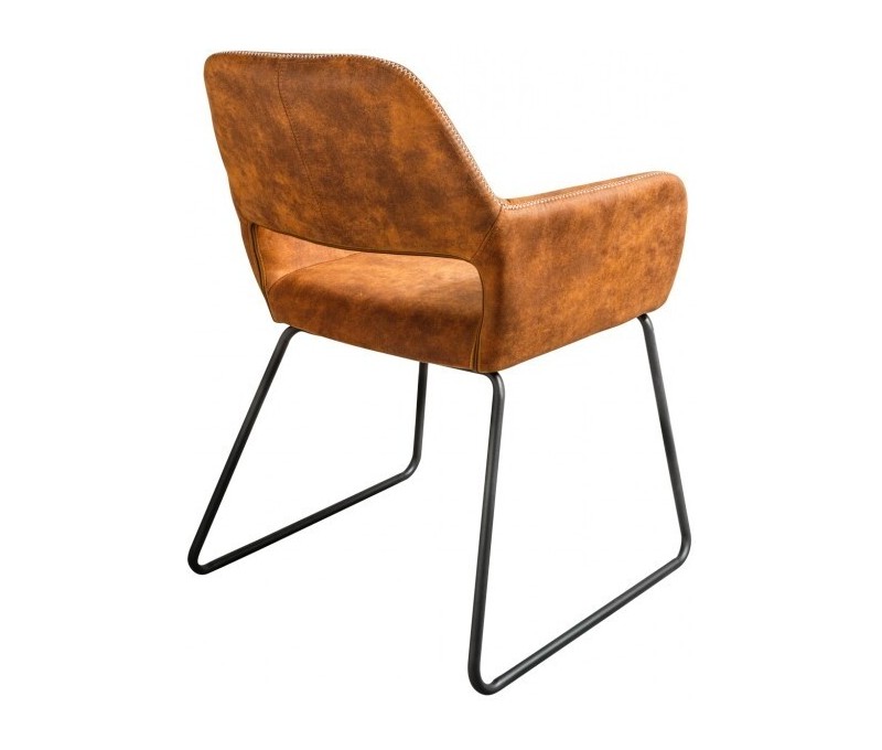 Chaise design MUSTANG marron antique...