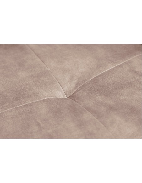 Chaise design pivotante EUPHORIA velours gris style rétro avec surpiqûres décoratives