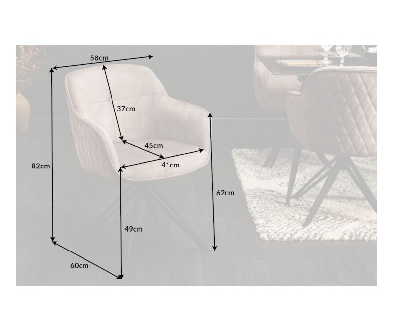 Chaise design pivotante EUPHORIA...