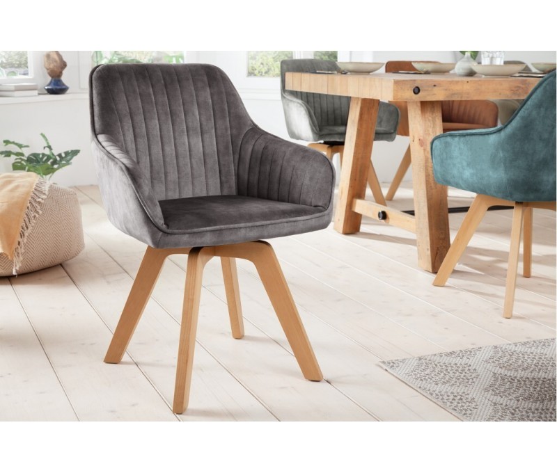 Chaise design pivotante LIVORNO gris...