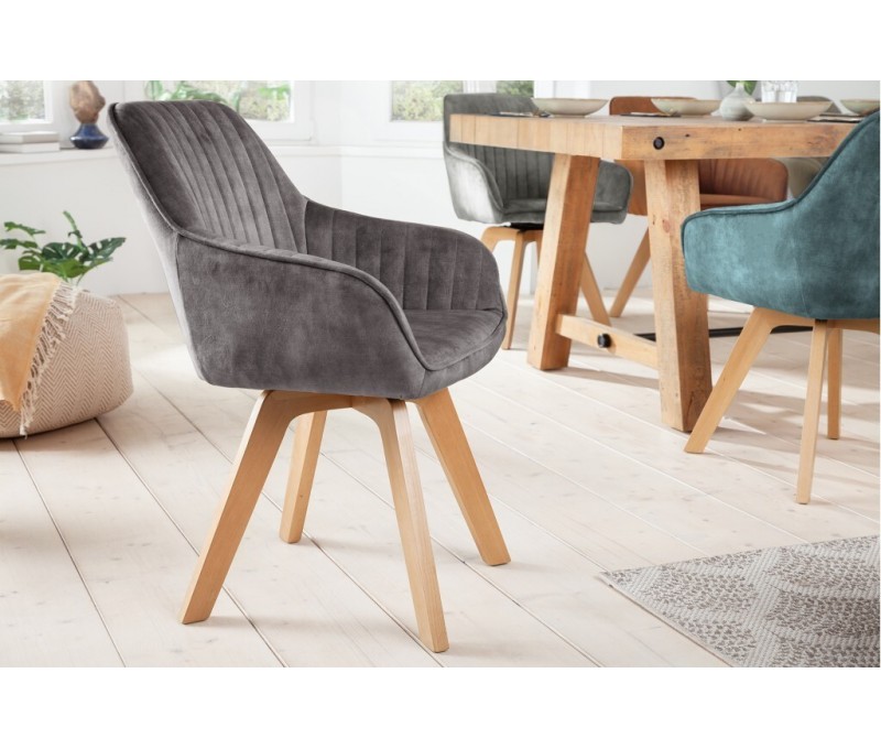Chaise design pivotante LIVORNO gris...