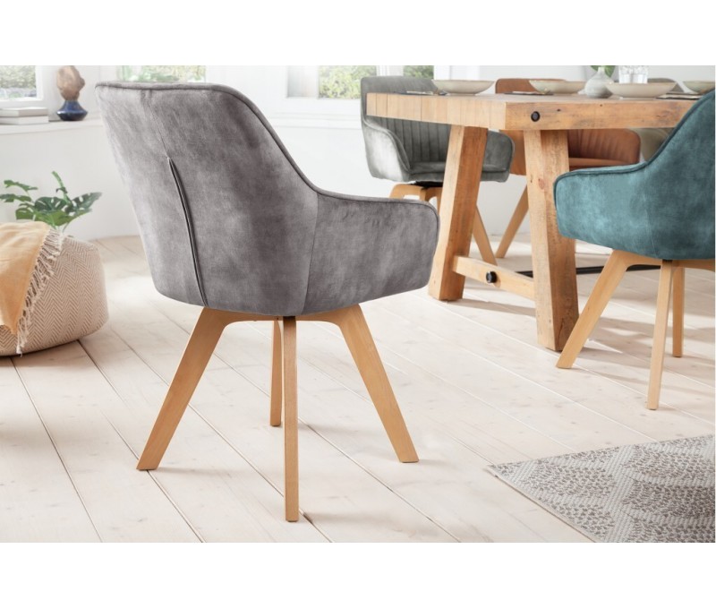Chaise design pivotante LIVORNO gris...