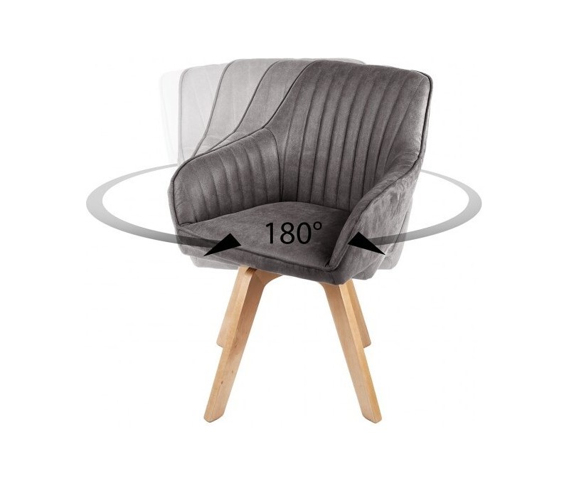 Chaise design pivotante LIVORNO gris...