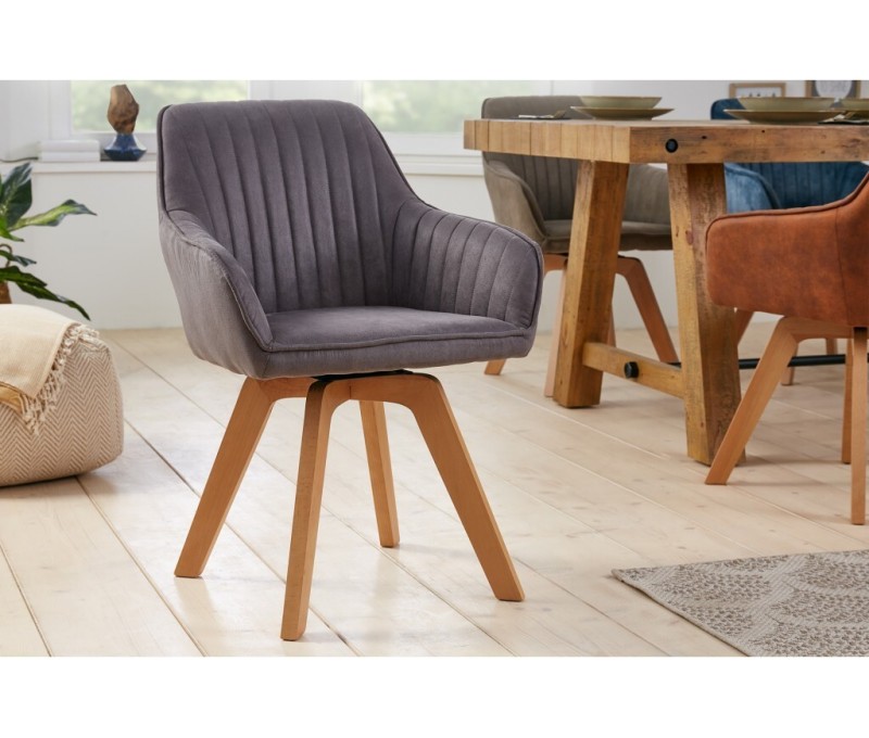 Chaise design pivotante LIVORNO gris...