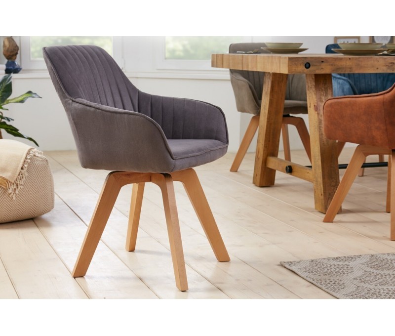 Chaise design pivotante LIVORNO gris...