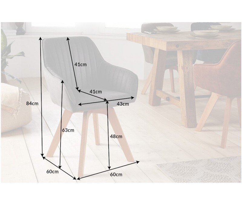 Chaise design pivotante LIVORNO gris...