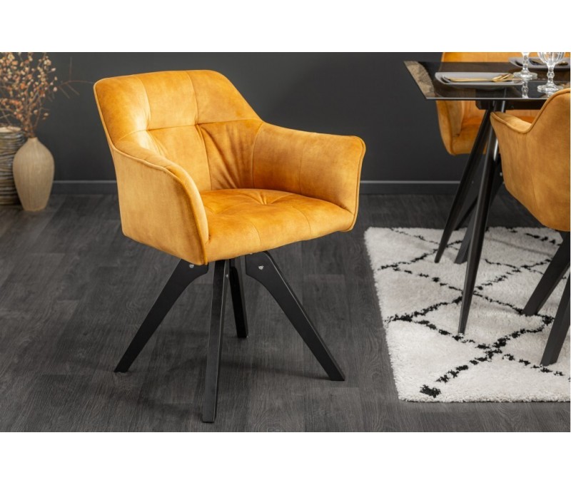 Chaise design pivotante LOFT jaune...