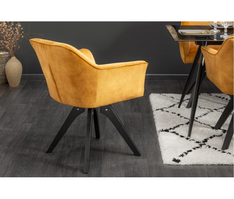 Chaise design pivotante LOFT jaune...