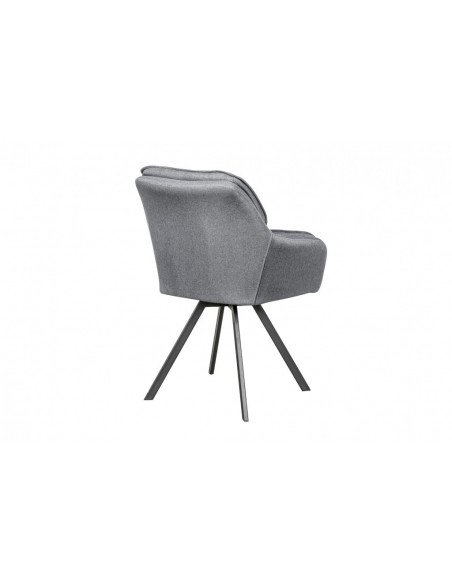 Chaise design pivotante MR. LOUNGER gris avec accoudoirs