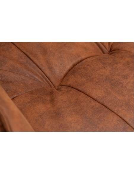 Chaise design pivotante MR. LOUNGER marron clair avec accoudoirs