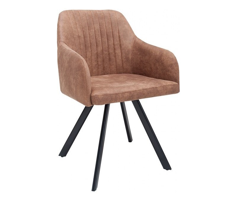 Chaise design rétro LUCCA marron...