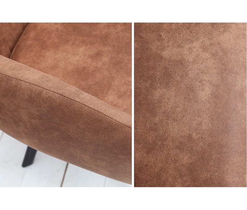 Chaise design rétro LUCCA marron...