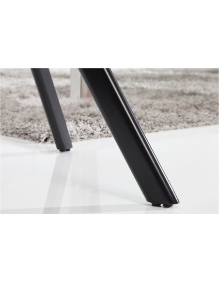 Chaise design THE DUTCH COMFORT bleu velours style rétro avec accoudoirs