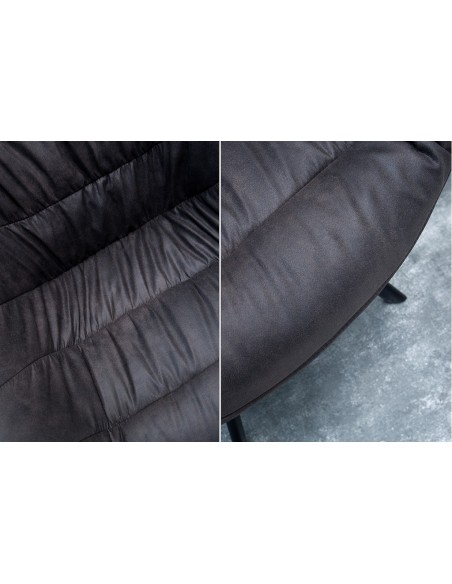 Chaise design THE DUTCH COMFORT gris antique style rétro avec accoudoirs