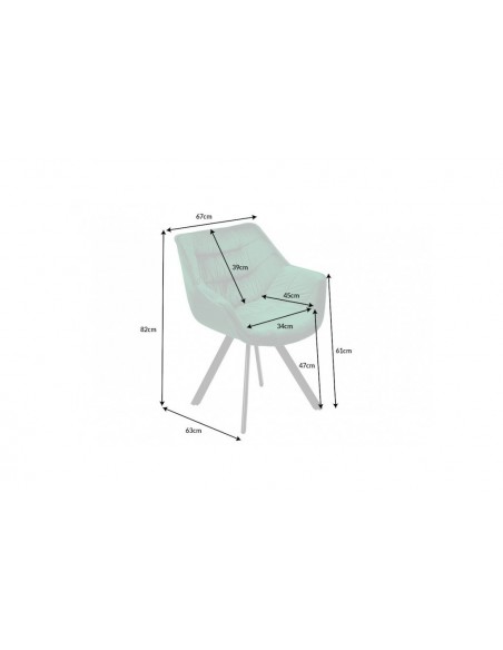 Chaise design THE DUTCH COMFORT vert émeraude velours style rétro avec accoudoirs