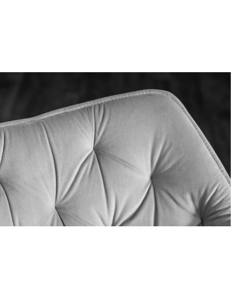 Chaise en velours THE DUTCH COMFORT gris rembourr? de haute qualit? avec accoudoirs