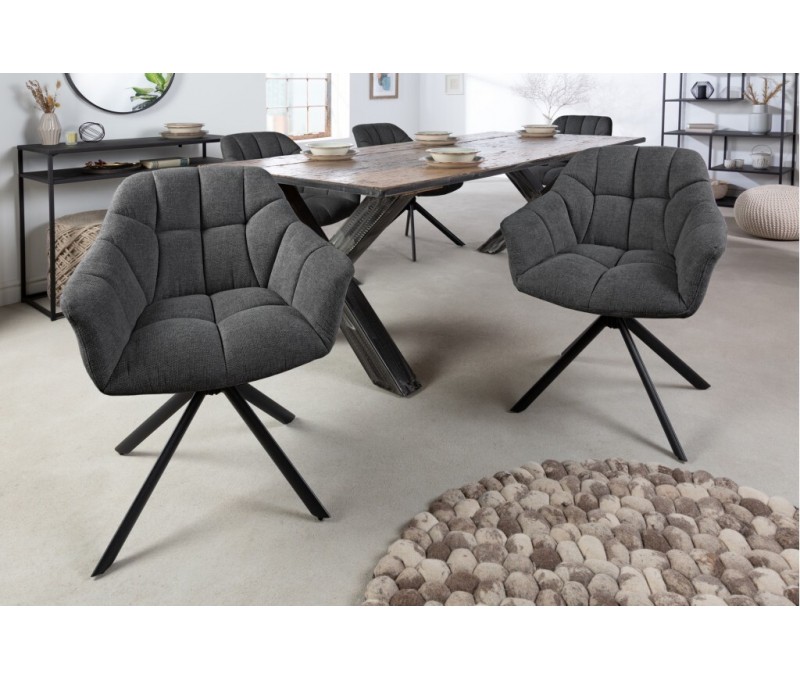 Chaise pivotante PAPILLON anthracite...