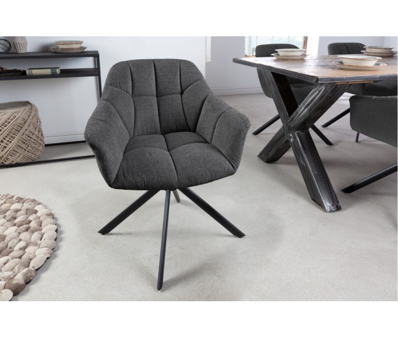 Chaise pivotante PAPILLON anthracite...