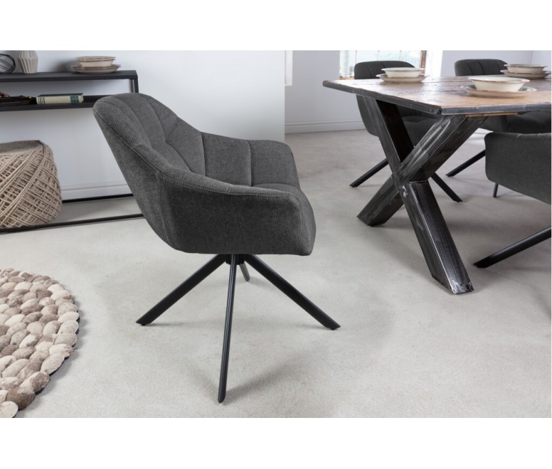Chaise pivotante PAPILLON anthracite...