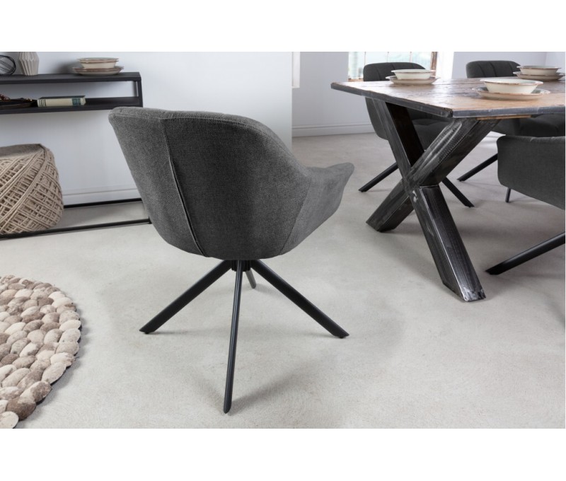 Chaise pivotante PAPILLON anthracite...