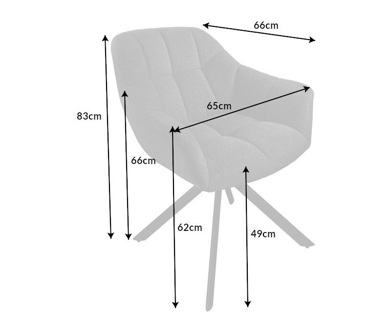 Chaise pivotante PAPILLON anthracite...