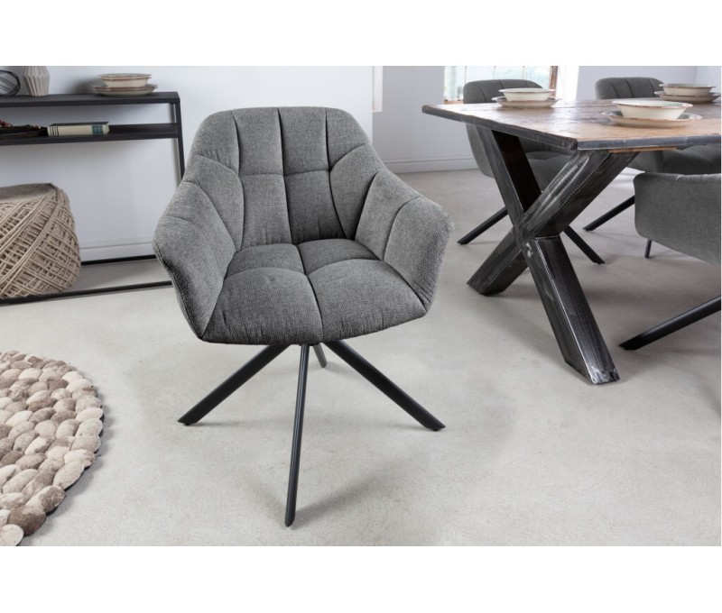 Chaise pivotante PAPILLON gris foncé...