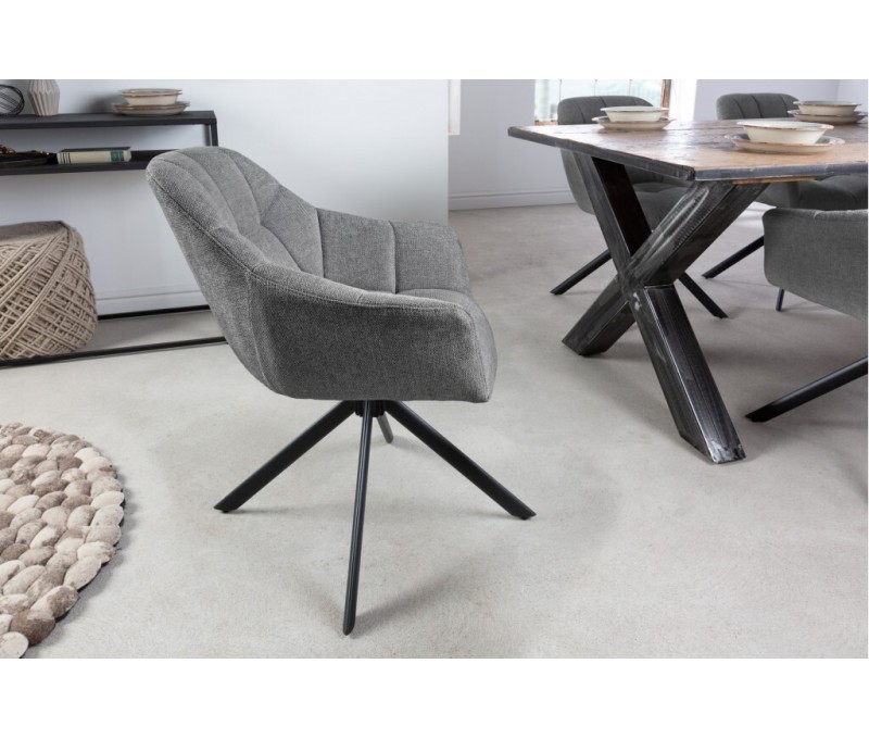 Chaise pivotante PAPILLON gris foncé...