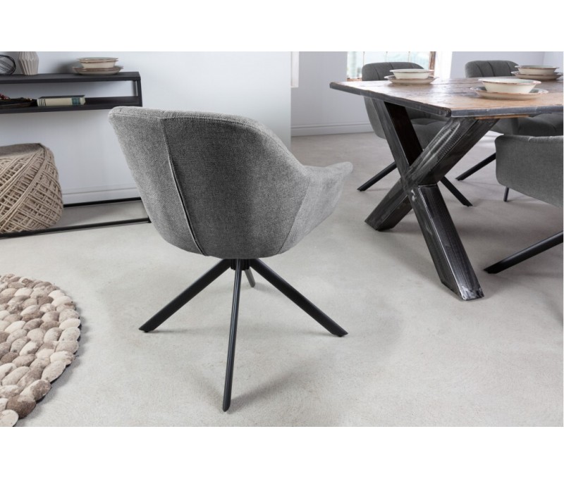 Chaise pivotante PAPILLON gris foncé...