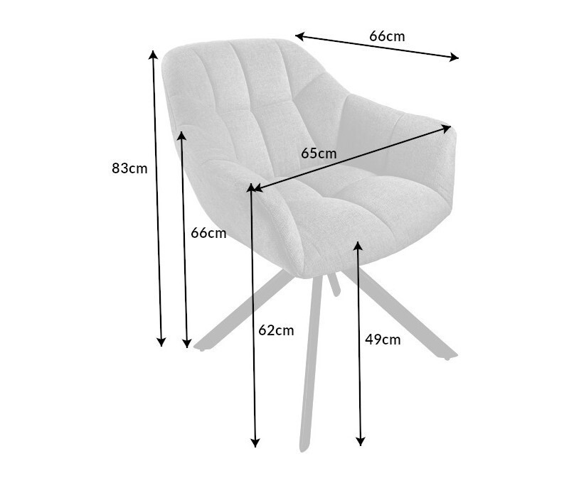Chaise pivotante PAPILLON gris foncé...