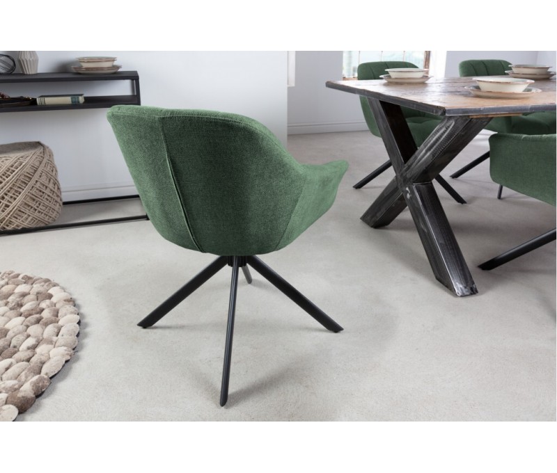 Chaise pivotante PAPILLON vert foncé...