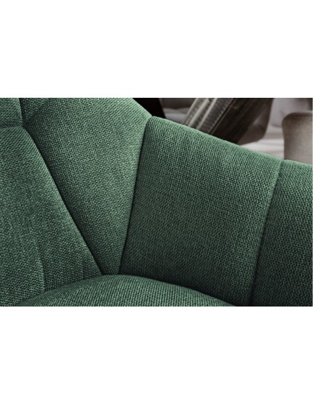 Chaise pivotante PAPILLON vert foncé surpiq?re noire