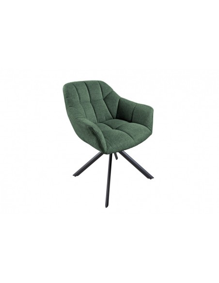 Chaise pivotante PAPILLON vert foncé surpiq?re noire