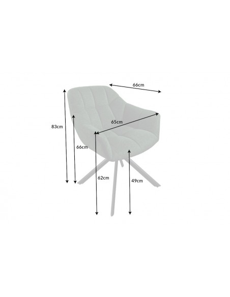 Chaise pivotante PAPILLON vert foncé surpiq?re noire